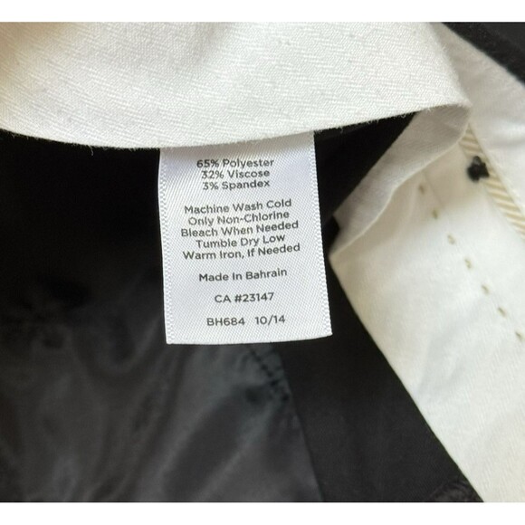 Women's Talbots Dress Pants Black Curvy Fit Mid Rise Work Straight Leg Size 10 - Picture 7 of 8